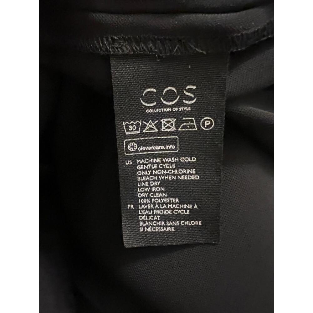 COS Pleated Cocoon shift Dress Sz 6 Black capsule Modern Minimalist professional - Picture 9 of 12